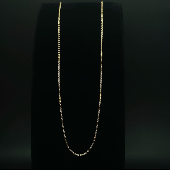 20”2.80 gr.14K Gold Solid Forzentina Cylinder Chain Necklace - Picture 9 of 17